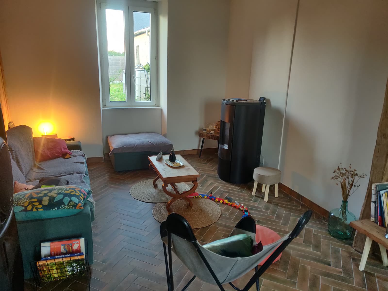 Séjour et poêle
